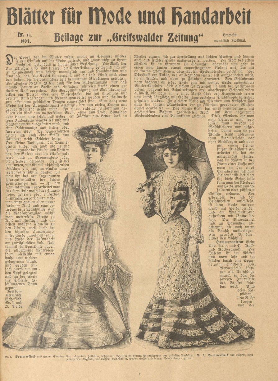 Two elegant dresses from around 1900